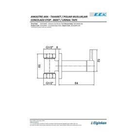 E.C.A 1/2" Ankastre Ara Kesme Valfi