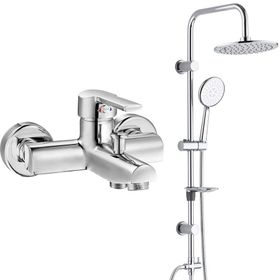 E.C.A Delta Banyo Bataryası + T-May Banyo Bostan Oval Tepe Paslanmaz Krom Duş Seti