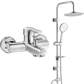E.C.A Delta Banyo Bataryası + T-May Banyo Bostan Oval Tepe Paslanmaz Krom Duş Seti