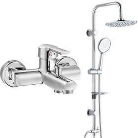 E.C.A Delta Banyo Bataryası + T-May Banyo Bostan Oval Tepe Paslanmaz Krom Duş Seti