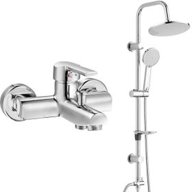 E.C.A Delta Banyo Bataryası ve T-May Paslanmaz Krom Banyo Lidya Oval Tepe Duş Takımı Seti