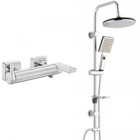 E.C.A İcon Banyo Bataryası ve T-May Paslanmaz Krom Banyo Gediz Oval Tepe Duş Takımı Seti