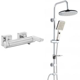E.C.A İcon Banyo Bataryası ve T-May Paslanmaz Krom Banyo Gediz Oval Tepe Duş Takımı Seti