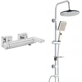 E.C.A İcon Banyo Bataryası ve T-May Paslanmaz Krom Banyo Gediz Oval Tepe Duş Takımı Seti