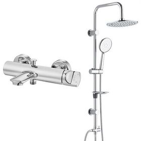 E.C.A Myra Banyo Bataryası+ T-May Banyo Bostan Oval Tepe Paslanmaz Krom Duş Seti
