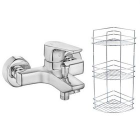 E.C.A Niobe Banyo Bataryası 482 ve Metal Süngerlik 3'li Köşe Raf 2'li Set