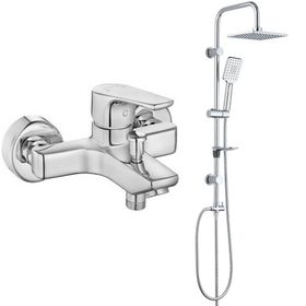 E.C.A Niobe Banyo Bataryası ve T-may Banyo Belen Tepe Krom Duş Takımı Seti