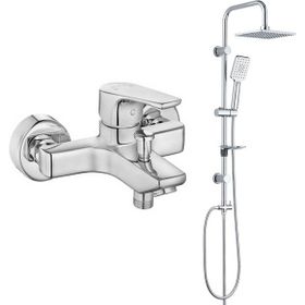 E.C.A Niobe Banyo Bataryası ve T-may Banyo Belen Tepe Krom Duş Takımı Seti