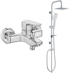 E.C.A Niobe Banyo Bataryası ve T-may Banyo Belen Tepe Krom Duş Takımı Seti