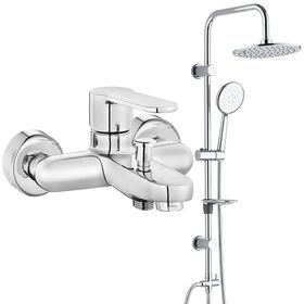 E.C.A Nita Banyo Bataryası ve T-May Paslanmaz Krom Banyo Lidya Oval Tepe Duş Takımı Seti