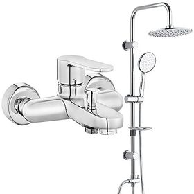 E.C.A Nita Banyo Bataryası ve T-May Paslanmaz Krom Banyo Lidya Oval Tepe Duş Takımı Seti