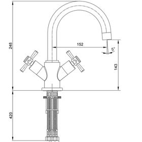 E.C.A Quadrille 2102808396 Lavabo Bataryası