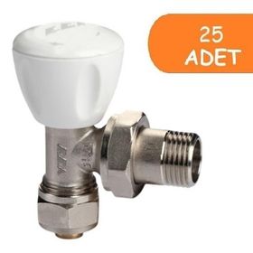 E.C.A. RV3 1/2 25 Adet Pex Petek Havlupan Vanası Köşe Radyatör Valfi