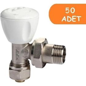 E.C.A. RV3 1/2 50 Adet Pex Petek Havlupan Vanası Köşe Radyatör Valfi