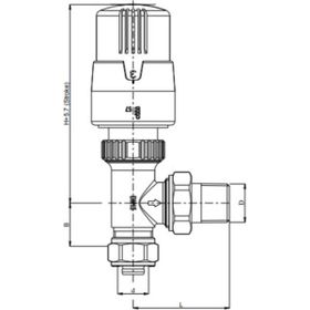 E.C.A TRV4 16x2 mm Pex-Al Köşe Termostatik Radyatör Vanası