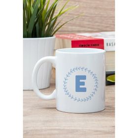 E Harf Porselen Kupa Bardak