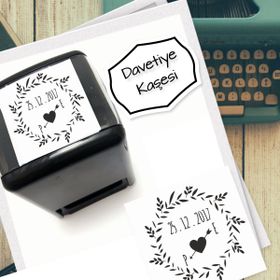 E-Hediyeci 31 Aşk Temalı Kişiye Özel İsimli Davetiye Kaşe