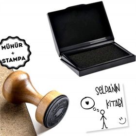 E-Hediyeci A870 Kişiye Özel İsim Yazılı Ahşap Kitap Mührü