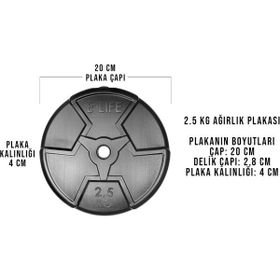 E-Life 2 Adet 2.5 kg Ağırlık Plakası