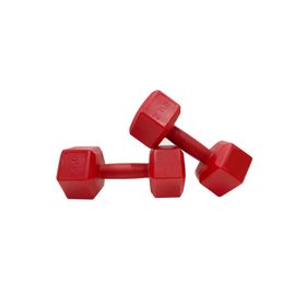 E-Life 2x2 kg Altıgen Kırmızı Dambıl Seti