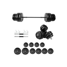 E-Life 55 kg Dambıl Seti & Halter Seti Ağırlık Fitness Seti