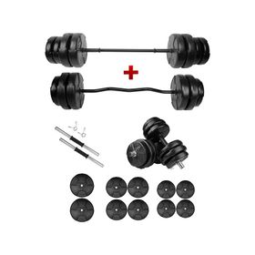 E-Life 58 kg Z Bar Dambıl Seti & Halter Seti Ağırlık Fitness Seti