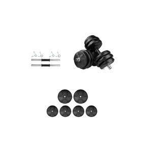 E-Life Siyah 20 kg 3'lü Ağırlık Fitness Dambıl Seti