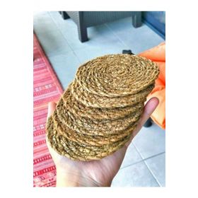 E-Sanat Evi 10.5 x 11 cm Hasır 6 Adet Bardak Altlığı