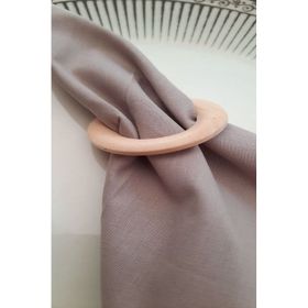 E-Sanat Evi Doğal Yassı Halka 6 Adet Peçete Yüzüğü