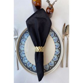 E-Sanat Evi Gold Casablanca Luxury Metal 6 Adet Peçete Halkası