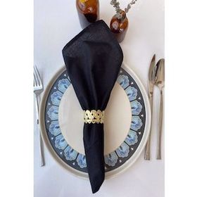 E-Sanat Evi Gold Casablanca Luxury Metal 6 Adet Peçete Halkası
