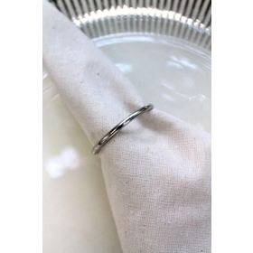 E-Sanat Evi Gümüş Metal 6 Adet Peçete Halkası