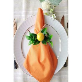E-Sanat Evi Hasır Halkalı Otantik Limonlu 6 Adet Peçete Yüzüğü