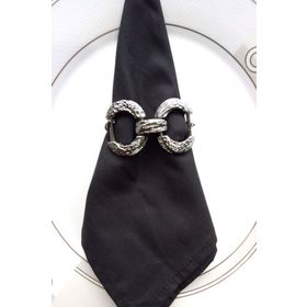 E-Sanat Evi Zincir Halkalı Smartness Gümüş Metal 6 Adet Peçete Yüzüğü