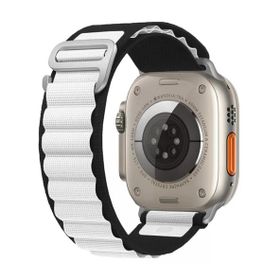 E2M Apple Watch 38-40-41 mm KRD-26 Alpine Çift Renkli Beyaz Kordon