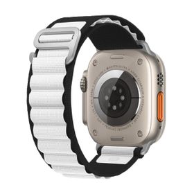 E2M Apple Watch 38-40-41 mm KRD-26 Alpine Çift Renkli Beyaz Kordon