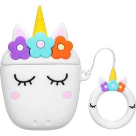E2M Beyaz Unicorn AirPods 1-2 Kılıfı