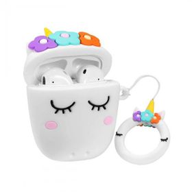 E2M Beyaz Unicorn AirPods 1-2 Kılıfı