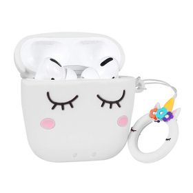 E2M Beyaz Unicorn AirPods 1-2 Kılıfı