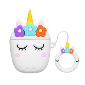 E2M Beyaz Unicorn AirPods 1-2 Kılıfı