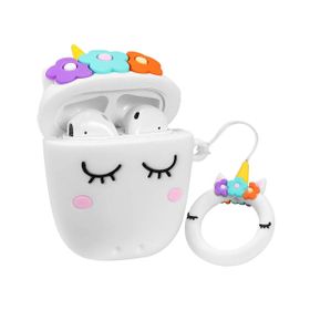 E2M Beyaz Unicorn AirPods 1-2 Kılıfı