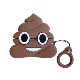 E2M Kahverengi Poo AirPods 1-2 Kılıfı