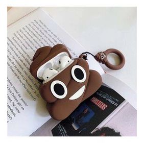 E2M Kahverengi Poo AirPods 1-2 Kılıfı