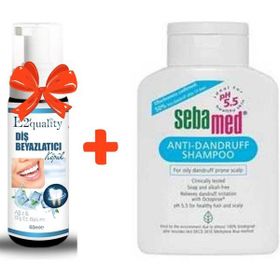 E2'quality Diş Beyazlatıcı Köpük + Sebamed Anti-Dandruff 400 ml Şampuan