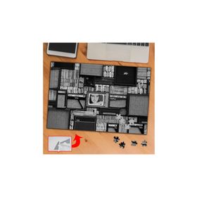 E5041 Televizyonlu Gazeteli Duvar 240 Parça Puzzle Yapboz Tablo