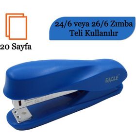 Eagle S7101 20 Sayfa Kapasiteli 24/6-26/6 Mavi Zımba Makinesi