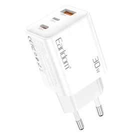Earldom EU51 Type-C Lightning ve USB Çıkışlı 30W PD Hızlı Şarj Aleti