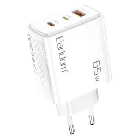 Earldom EU53 Type-C Lightning ve USB Çıkışlı 65W PD Hızlı Şarj Aleti