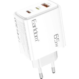 Earldom EU53 Type-C Lightning ve USB Çıkışlı 65W PD Hızlı Şarj Aleti