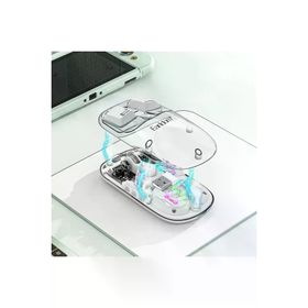 Earldom KM16 1600 Dpı Beyaz Sessiz Transparan Yapılı Rgb Kablosuz Ofis Mouse